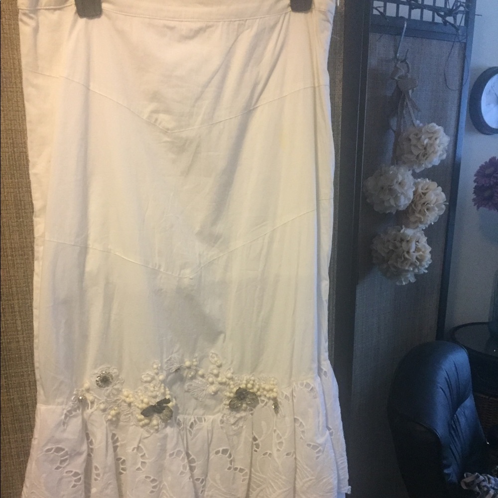 White Cotton Skirt